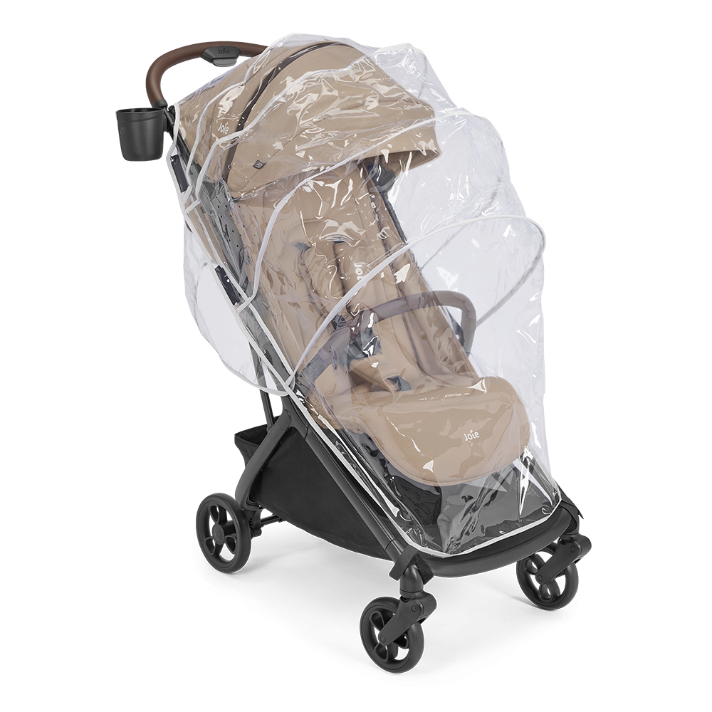 Carucior ultracompact Joie Porto Cashew, compatibil bagaj de cabina, pliere automata, de la nastere pana la 22 kg