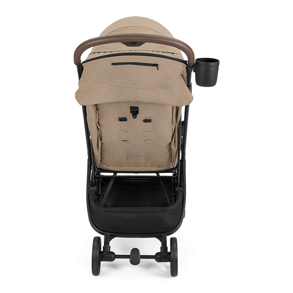 Carucior ultracompact Joie Porto Cashew, compatibil bagaj de cabina, pliere automata, de la nastere pana la 22 kg