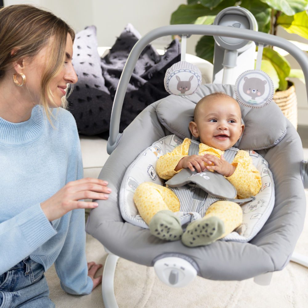 Joie - Leagan si balansoar rotativ Serina 2 in 1, Walnut