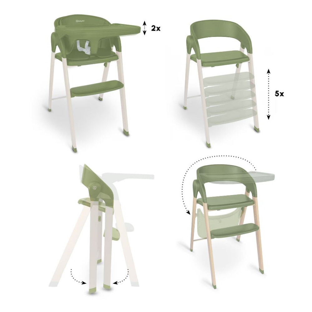 Scaun de masa transformabil BabyGo Levels, Khaki