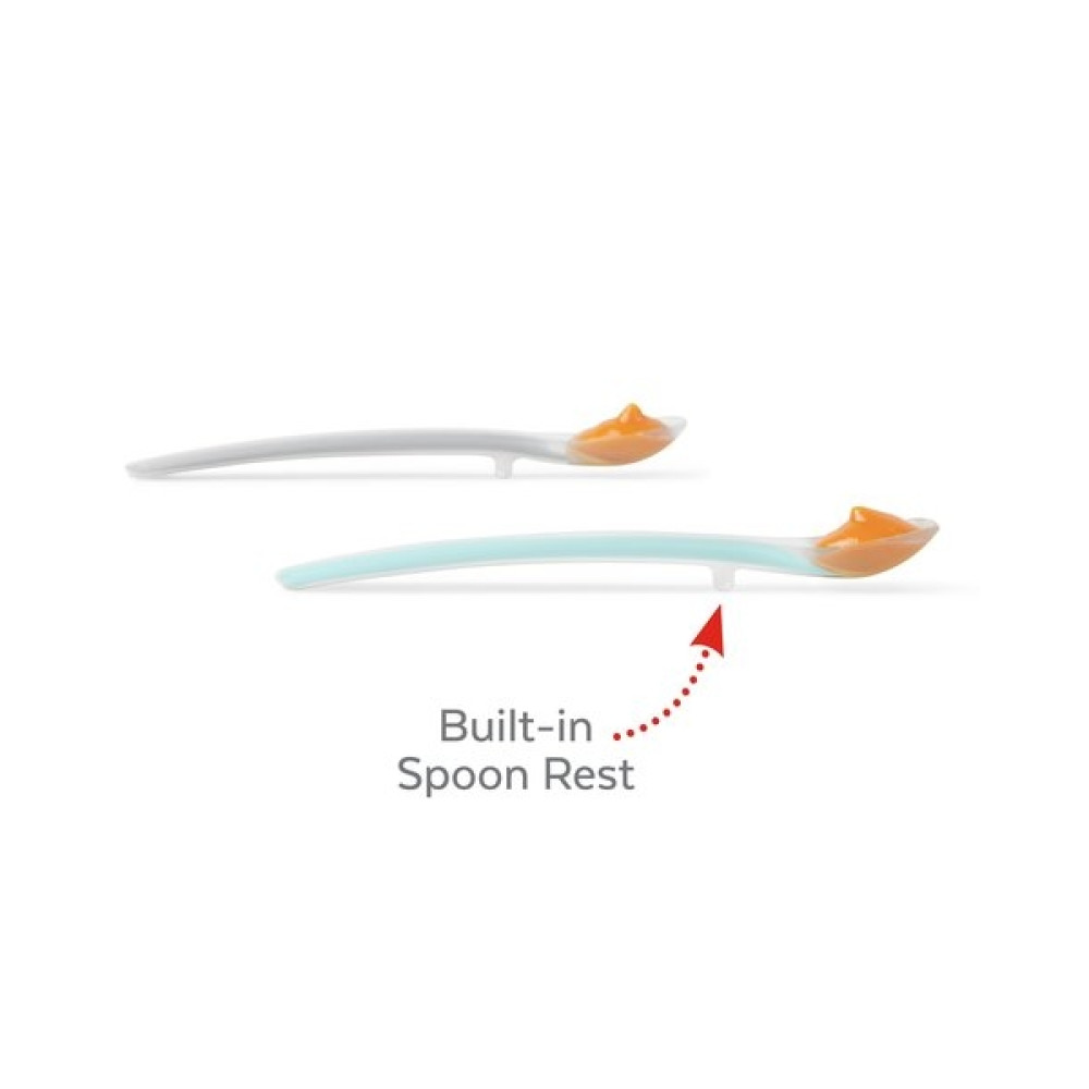 Skip Hop - Set 2 lingurite Easy Feed - Gri + turcoaz