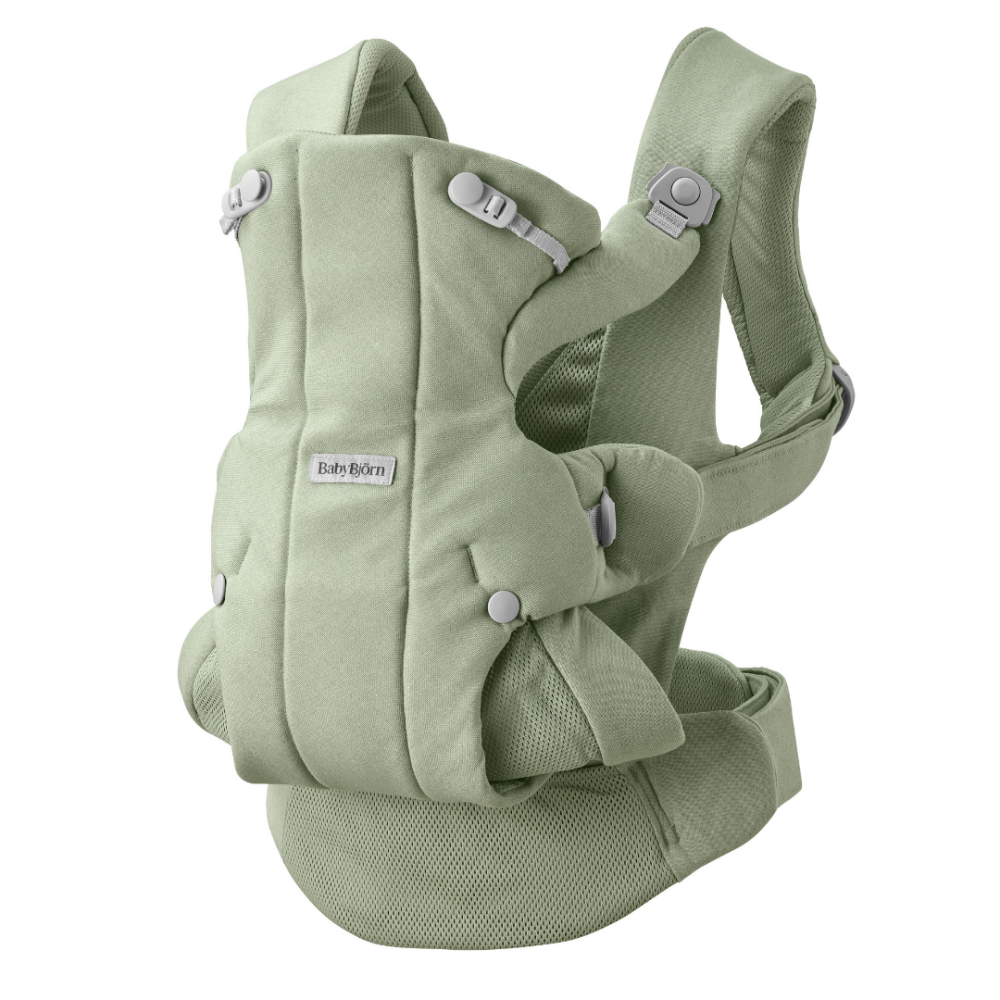 Marsupiu ergonomic Baby Bjorn Baby Carrier Hold, Light Green, tesatura periata