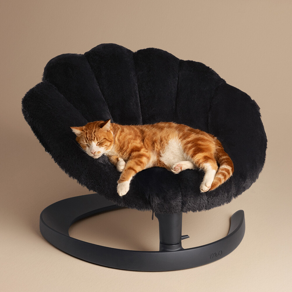 Pat si balansoar premium pentru animale de companie Tavo Shell, Onyx