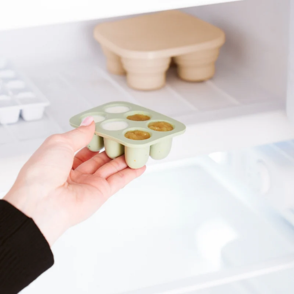 Set recipiente Babymoov din silicon si feeder pentru bebelusi