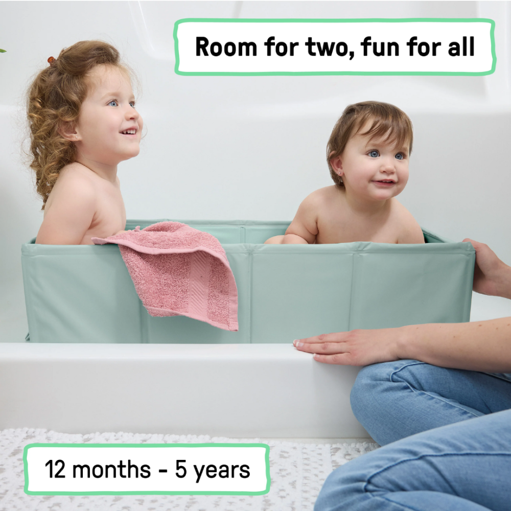 Cadita pliabila pentru calatorii Ingenuity Tuckaway Travel Tub Sage
