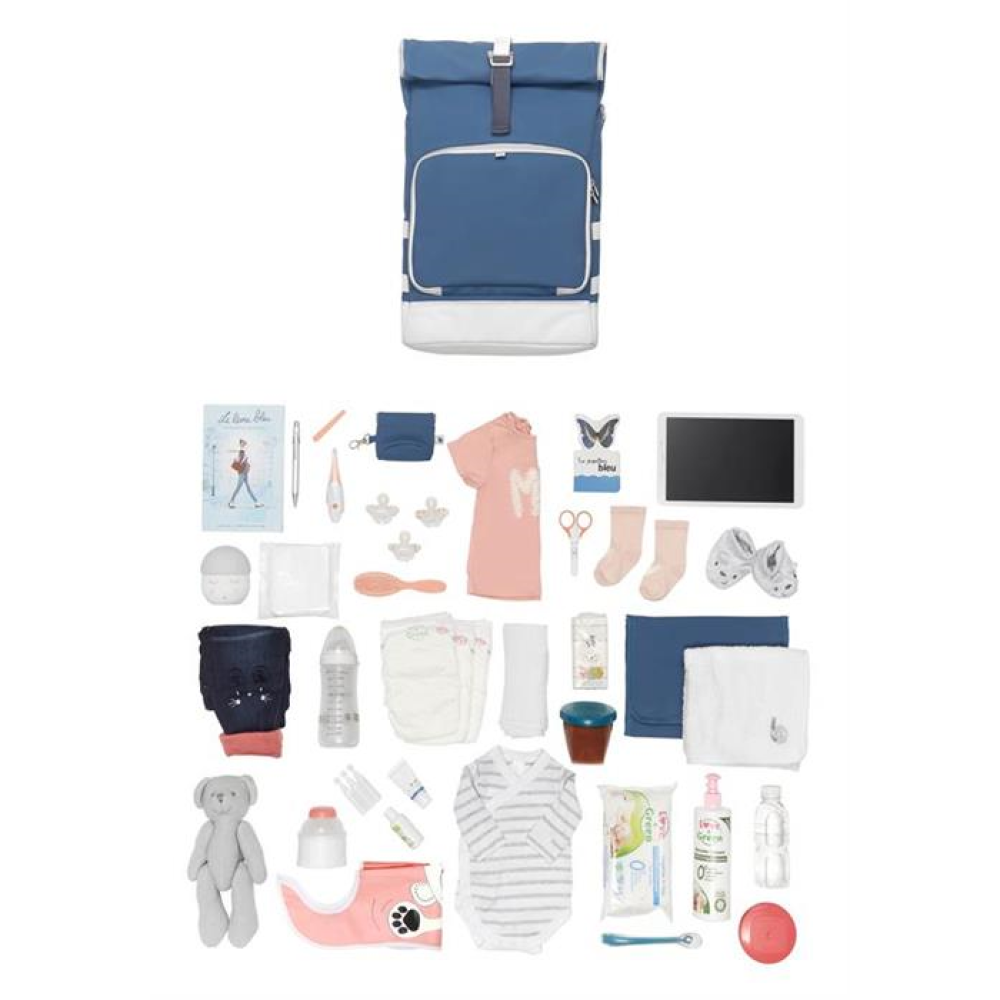 Babymoov - Geanta de scutece tip ghiozdan Sancy Blue
