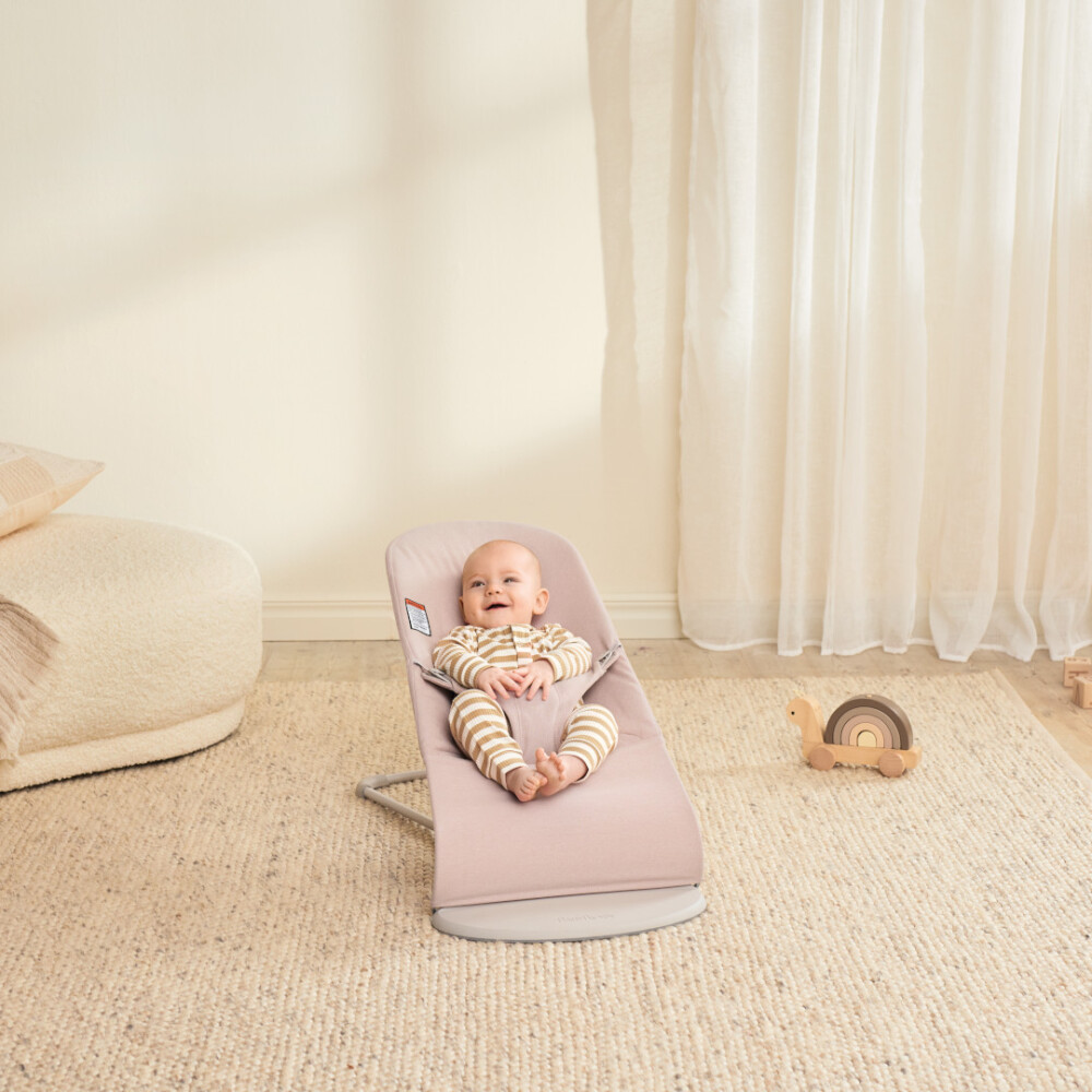 Balansoar din tesatura melange cu aspect Clasic pentru copii Baby Bjorn Bliss, Light Pink