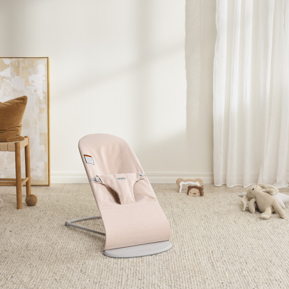 Balansoar din tesatura melange cu aspect Clasic pentru copii Baby Bjorn Bliss, Light Pink