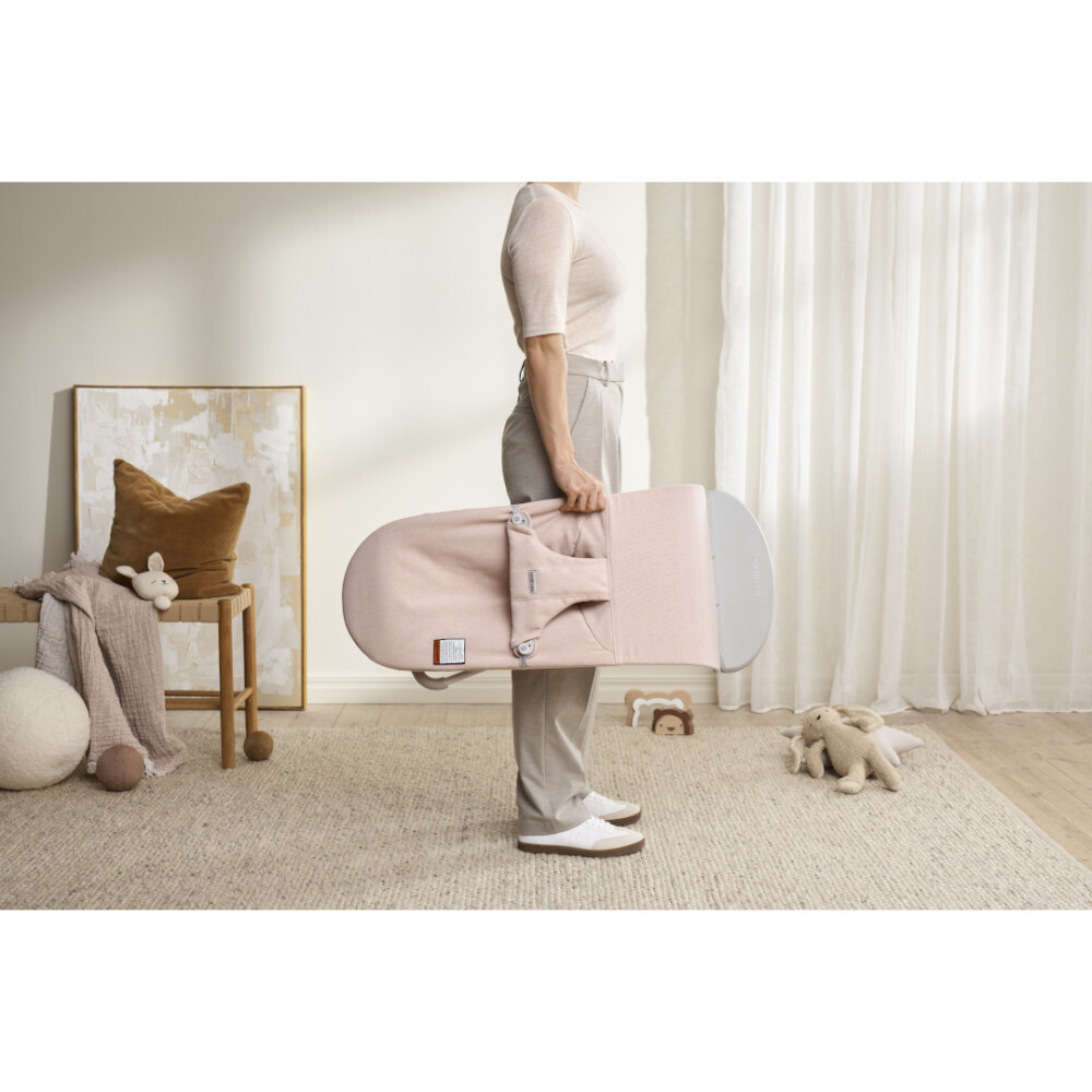Balansoar din tesatura melange cu aspect Clasic pentru copii Baby Bjorn Bliss, Light Pink