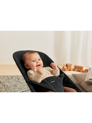 Balansoar din tesatura matlasata cu aspect Clasic pentru copii Baby Bjorn Balance Bliss, Black