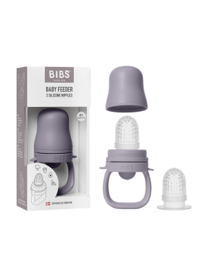 Dispozitiv de hranire BIBS Baby Feeder cu 2 tetine din silicon, Fossil Grey