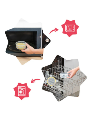 Badabulle - Set 3 boluri ermetice Maxi 300 ml, pentru pastrarea hranei