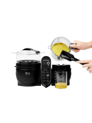 Robot de gatit pentru bebelusi Babymoov Nutribaby multifunctional 5 in 1 (+) XL, Mineral Black