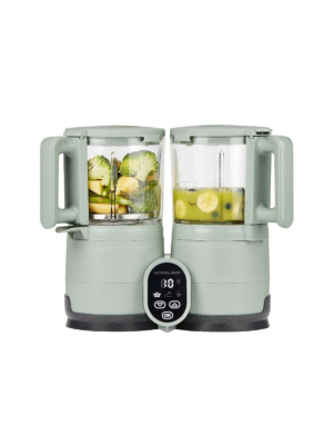 Robot multifunctional Babymoov Nutribaby Glass 4 in 1 din sticla si otel inoxidabil Celadon Green