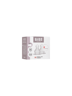 BIBS - Set 2 tetine pentru biberon, Silicon, cu flux rapid