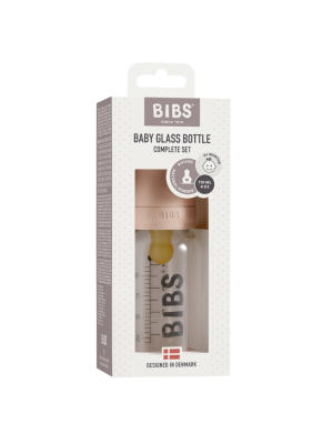 BIBS - Set complet biberon din sticla anticolici, 110 ml, Blush