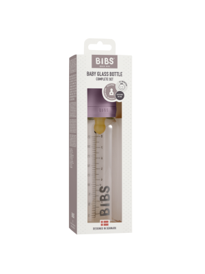 BIBS - Set complet biberon din sticla anticolici, 225 ml, Mauve