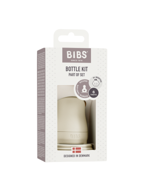 BIBS - Kit pentru set complet biberon din sticla anticolici, Ivory