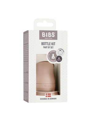 BIBS - Kit pentru set complet biberon din sticla anticolici, Blush
