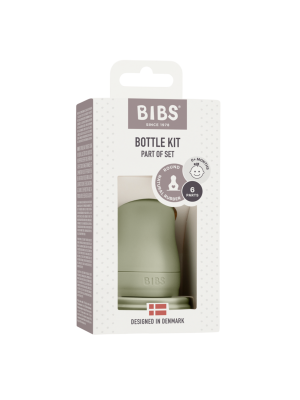 BIBS - Kit pentru set complet biberon din sticla anticolici, Sage