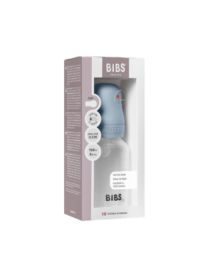 BIBS - Set complet biberon anticolici PP fara BPA, 150 ml, Silicon, Baby Blue