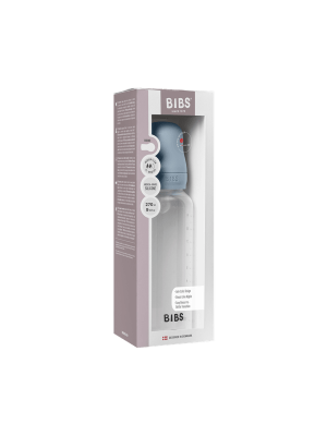 BIBS - Set complet biberon anticolici PP fara BPA, 270 ml, Silicon, Baby Blue