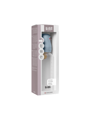 BIBS - Set complet biberon anticolici PP fara BPA, 270 ml, Latex, Baby Blue