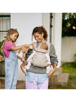 Marsupiu ergonomic Baby Bjorn Baby Carrier Hold, Sand Gray, tesatura periata