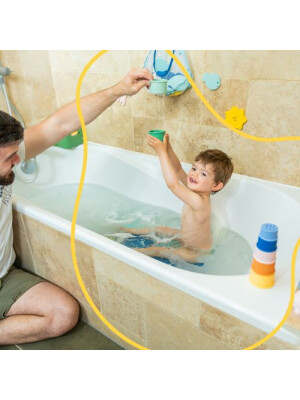 Set 7 jucarii stivuibile Badabulle pentru baie