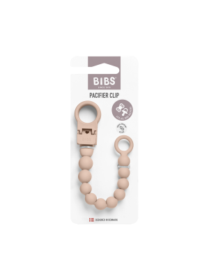Clip pentru suzeta BIBS Beaded, cu margele din silicon Blush