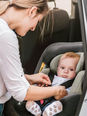 BabyGo - Scaun auto rotativ cu isofix, MOVE360 Grey, 40-150 cm, testat Suplimentar la impact lateral, frontal si din spate
