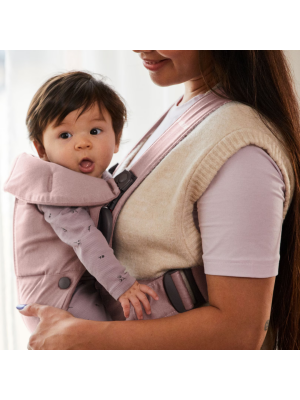Marsupiu anatomic cu multiple pozitii de purtare BabyBjorn Mini, Dusty Pink, Tesatura