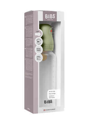 BIBS - Set complet biberon anticolici PP fara BPA, 270 ml, Latex, Sage