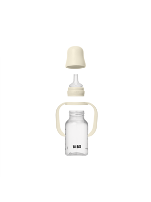 Set biberon BIBS tip Sippy Cup PP 150 ml cu cioc din silicon și sistem antipicurare, Ivory