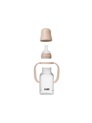 Set biberon BIBS tip Sippy Cup PP 150 ml cu cioc din silicon și sistem antipicurare, Blush