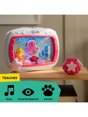 Jucarie muzicala pentru patut Baby Einstein Sea Dreams Soother Pink