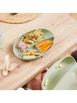 Farfurie compartimentata din silicon cu 3 secțiuni – Babymoov Mix’n’Match