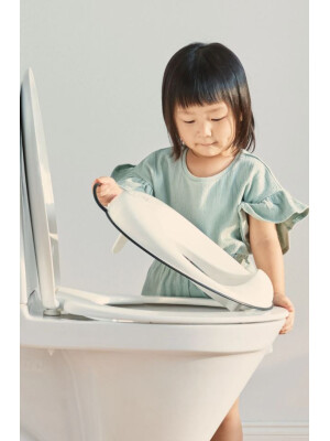 BabyBjorn - Reductor pentru toaleta Toilet Training Seat, White/Black