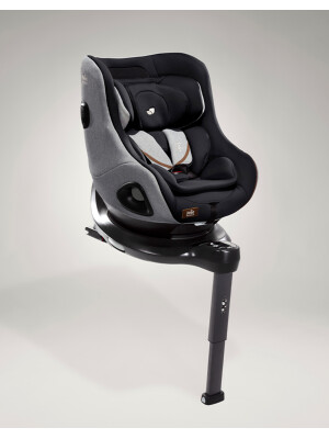 Scaun auto rotativ pentru copii Joie i-Size i-Harbour Signature, nastere-105 cm Carbon, testat Suplimentar la impact lateral, frontal si din spate