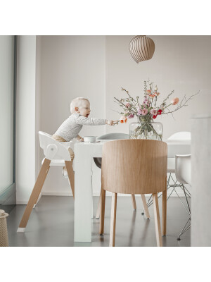 Scaun de masa transformabil BabyGo Levels, Alb