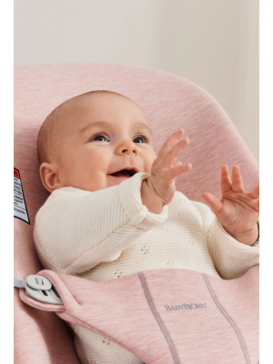 Balansoar din Jersey pentru copii BabyBjorn Bliss, Light Pink 3D