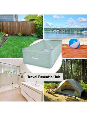 Cadita pliabila pentru calatorii Ingenuity Tuckaway Travel Tub Sage