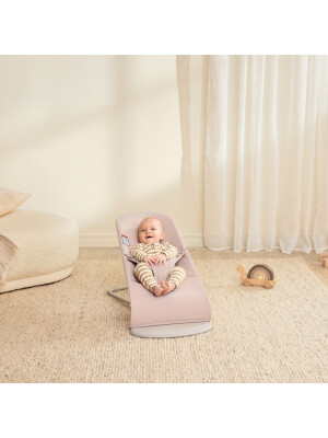 Balansoar din tesatura melange cu aspect Clasic pentru copii Baby Bjorn Bliss, Light Pink