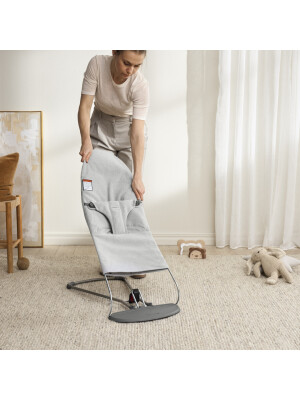 Balansoar din tesatura melange cu aspect Clasic pentru copii Baby Bjorn Bliss, Light Grey