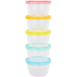 Badabulle - Set 5 recipiente etanse pentru pastrarea hranei