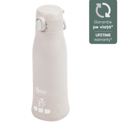 Incalzitor de biberoane portabil si reincarcabil Babymoov, Moov & Feed, Mineral Beige