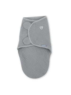 Sistem de infasare Ingenuity SwaddleMe 0-3 luni, muselina, colectia Original, Granite