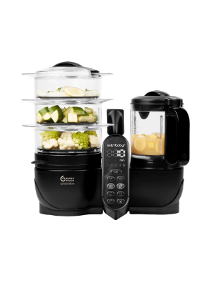 Robot de gatit pentru bebelusi Babymoov Nutribaby multifunctional 5 in 1 (+) XL, Mineral Black