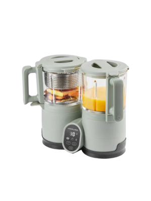 Robot multifunctional Babymoov Nutribaby Glass 4 in 1 din sticla si otel inoxidabil Celadon Green