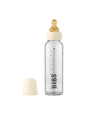 BIBS - Set complet biberon din sticla anticolici, 225 ml, Ivory